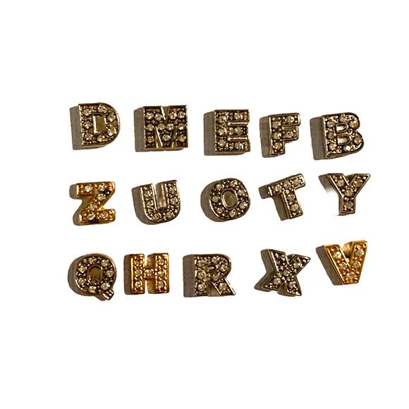 Lot 100+ Floating Locket Jewelry Charms Gold Silver Alphabet Initials Letters - Picture 8 of 12